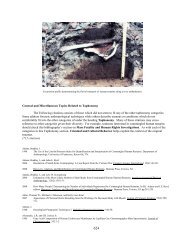 General and Miscellaneous Topics Related to Taphonomy The ...