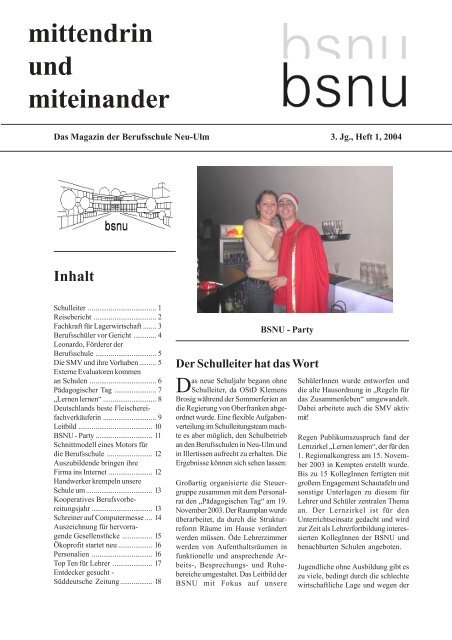 Newsletter 2004, Nr.1.pdf - Staatliche Berufsschule Neu-Ulm