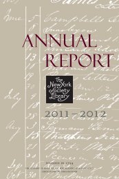 Annual Report - Public Web Server - New York Society Library