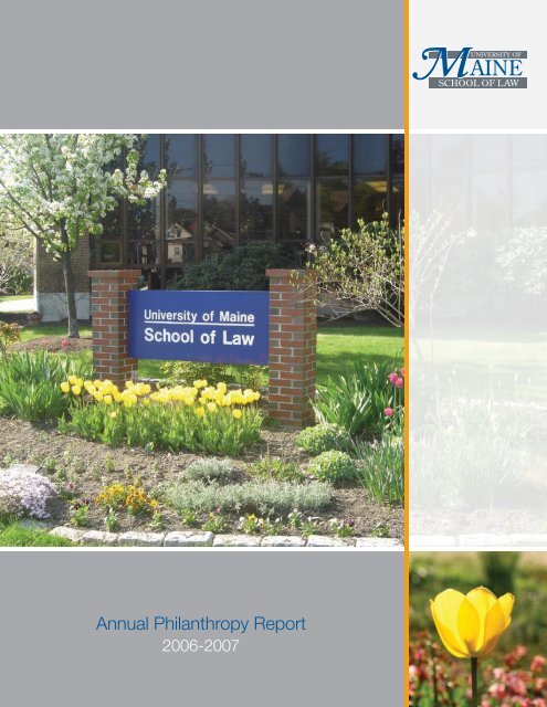 Annual Philanthropy Report - University of Maine School of Law ...
