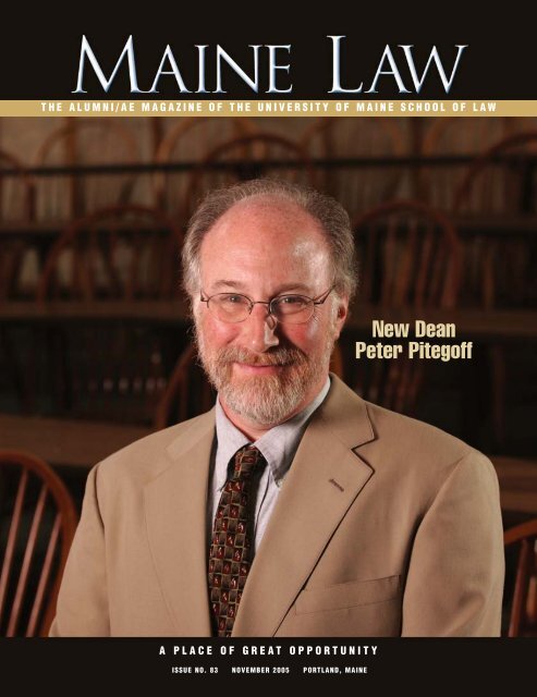New Dean Peter Pitegoff - University of Maine School of Law ...