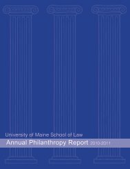 annual Philanthropy report 2010-2011 - University of Maine School ...