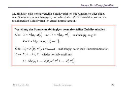 Stetige Verteilungsfamilien