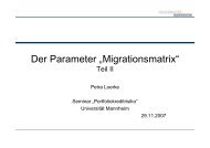 Der Parameter Migrationsmatrix, Petra Loerke - Universität Mannheim