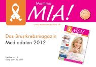 Das Brustkrebsmagazin Mediadaten 2012 - Mamma Mia!