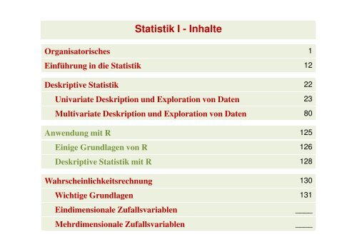 klicken - Lehrstuhl für Statistik - Universität Mannheim