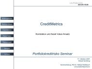 CreditMetrics - Universität Mannheim