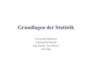Grundlagen der Statistik - Lehrstuhl für Statistik - Universität Mannheim