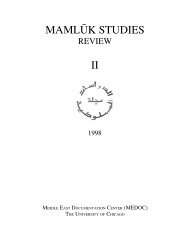 Mamluk Studies Review Vol. II (1998)