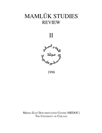 Mamluk Studies Review Vol. II (1998)