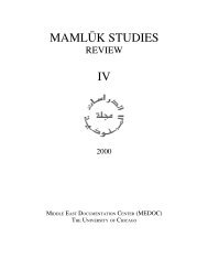 Mamluk Studies Review Vol. IV (2000)