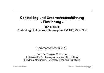 Controlling - Lehrstuhl für Rechnungswesen und Controlling, Prof ...