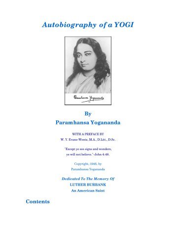 Autobiography of a Yogi Paramhansa Yogananda