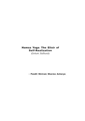 Hamsa Yoga: The Elixir of Self-Realization (Soha ... - Mandhata Global