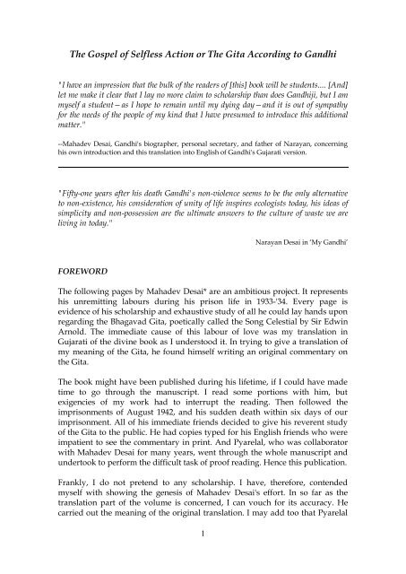Gita According To Gandhi - Mandhata Global Gita According To Gandhi - Mandhata Global