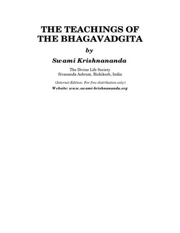 The Teachings of the Bhagavadgita - Mandhata Global