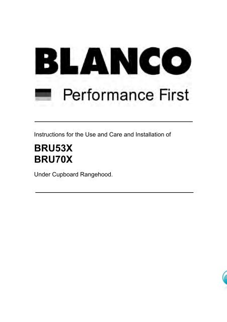 Download User Manual - Blanco