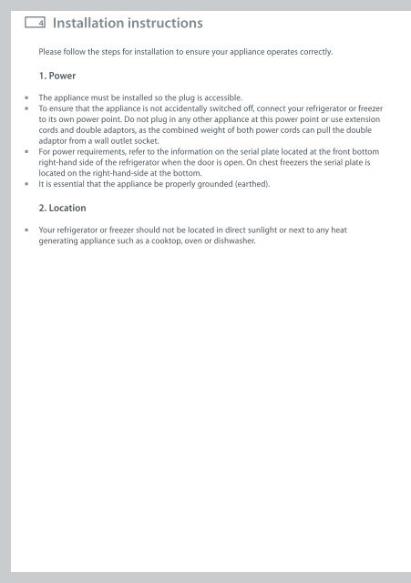 E521TRT3 Operating Instructions - Appliances Online