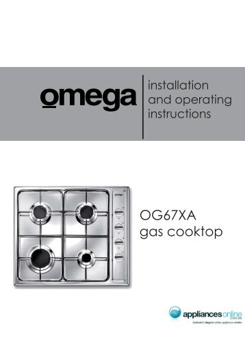 OG67XA gas cooktop - Appliances Online