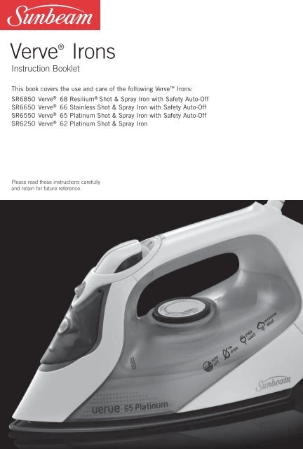 sunbeam 2400w prosteam power iron