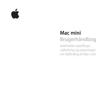 Mac mini Brugerhåndbog - Support - Apple