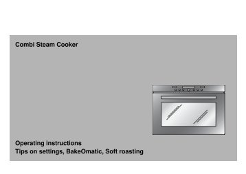 Bedienungsanleitung – Einstelltipps Combi Steam Cooker ...