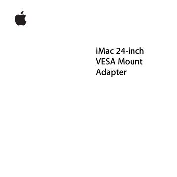 iMac 24-inch (late 2006) VESA Mount Adapter ... - Support - Apple