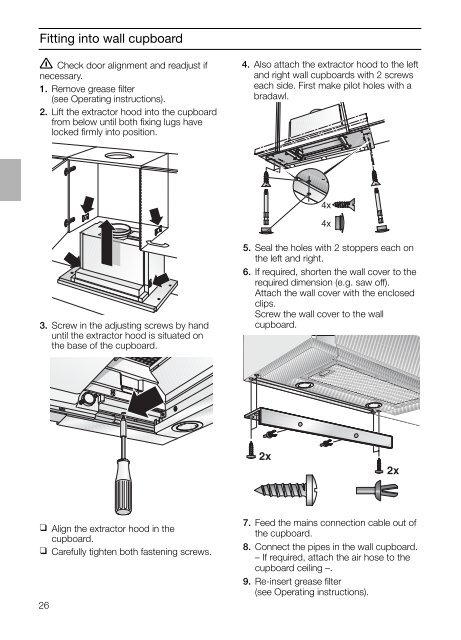 DHI 945 F / DHI 955 F - Keukenloods