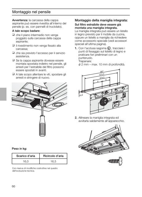 DHI 945 F / DHI 955 F - Keukenloods