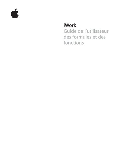 iWork Guide de l'utilisateur des formules et des ... - Support - Apple