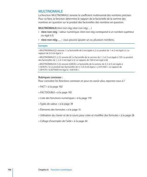 iWork Guide de l'utilisateur des formules et des ... - Support - Apple