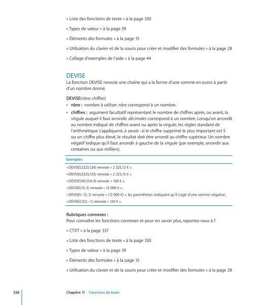 iWork Guide de l'utilisateur des formules et des ... - Support - Apple