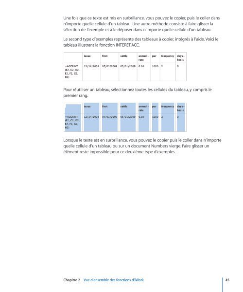 iWork Guide de l'utilisateur des formules et des ... - Support - Apple