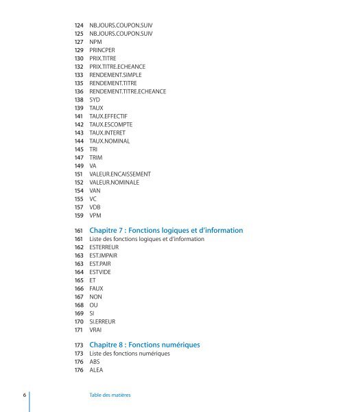 iWork Guide de l'utilisateur des formules et des ... - Support - Apple