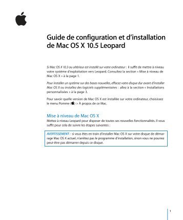 Guide de configuration et d'installation - Assistance Mac 66