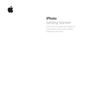 iPhoto 6 Getting Started (Manual) - Support - Apple