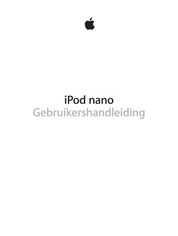 iPod nano Gebruikershandleiding - Support - Apple