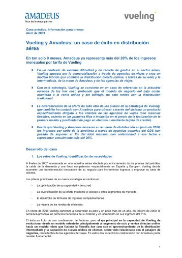 Vueling y Amadeus: un caso de éxito en distribución aérea