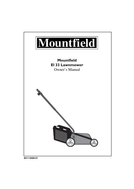 Mountfield El 33 Lawnmower Owner s Manual Stiga