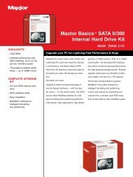 Maxtor Basics™ SATA II/300 Internal Hard Drive Kit - Digital River, Inc.