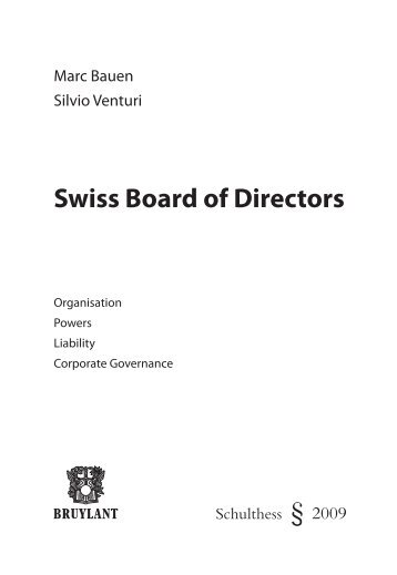 Swiss Board of Directors - marc bauen