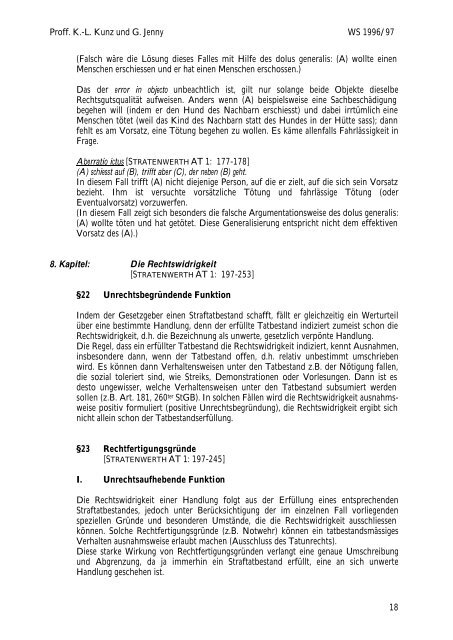 Vorlesung Strafrecht Allg. Teil I WS 1996/97 - Studentenverbindung ...
