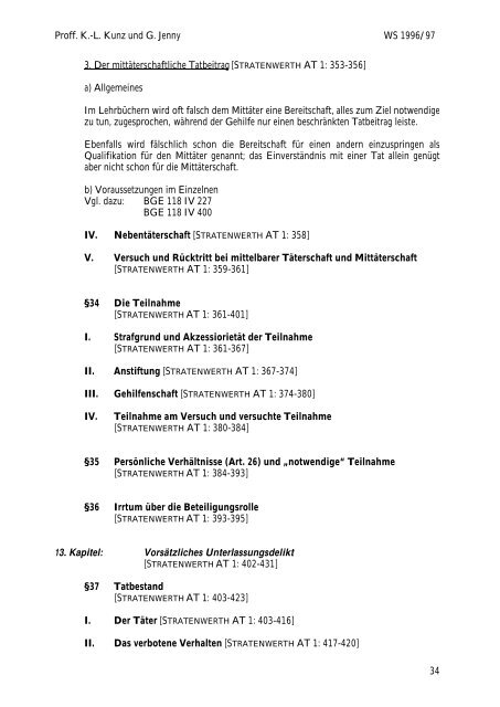 Vorlesung Strafrecht Allg. Teil I WS 1996/97 - Studentenverbindung ...