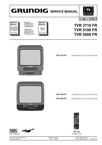 TVR 3710 FR TVR 5100 FR TVR 5500 FR - Free