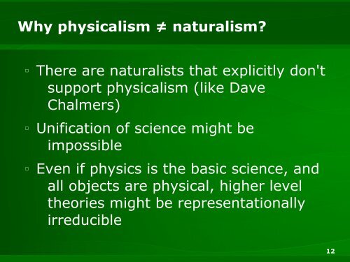 Physicalism & naturalism - Miłkowski, Marcin