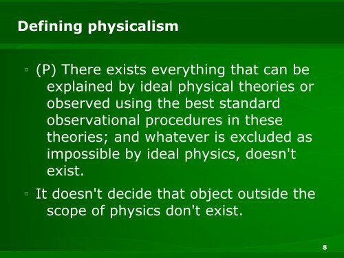 Physicalism & naturalism - Miłkowski, Marcin