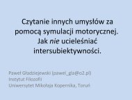 Czytanie innych umysłów za pomocą symulacji motorycznej