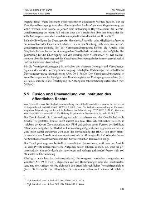 Wirtschaftsrecht II - Studentenverbindung Concordia Bern