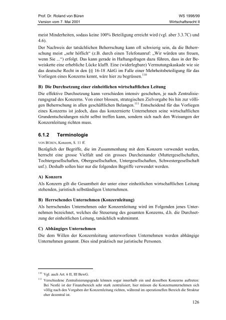 Wirtschaftsrecht II - Studentenverbindung Concordia Bern