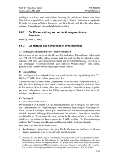 Wirtschaftsrecht II - Studentenverbindung Concordia Bern